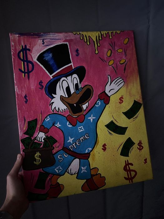 Авторська pop-art картина SCROOGE MINDSET - символ грошей, успіху
