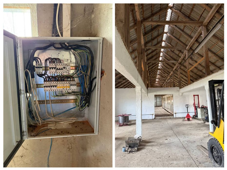 Виробничі приміщення, склад, земельна ділянка.