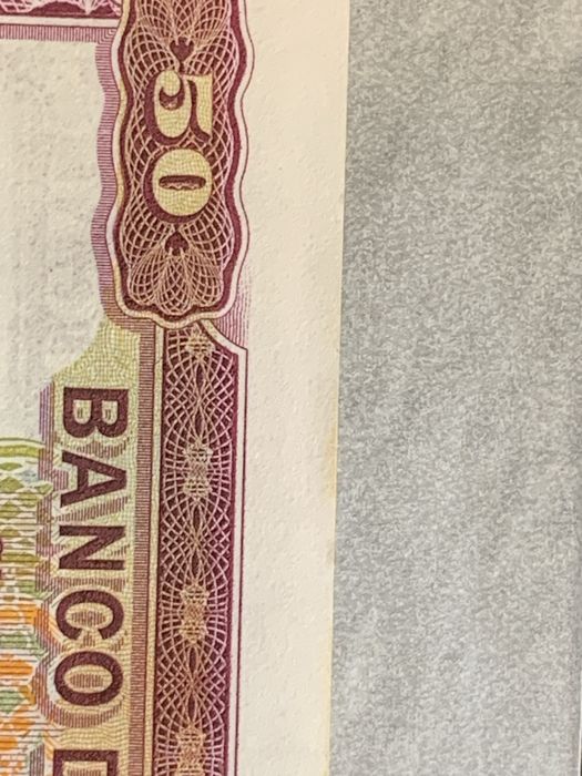 1- Nota de 50$  - Ramalho Ortigao -1941 / Nao Circulada / Pequeno Vinco