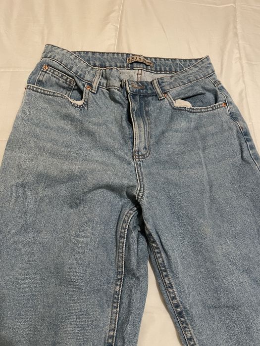 Calças Ganga Cinta Subida Mom Jeans