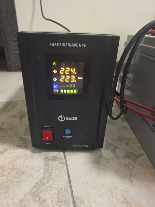 ДБЖ з прав синусоїдою Europower PSW-EPB1500TW24 (1050 Вт) під зовн АКБ