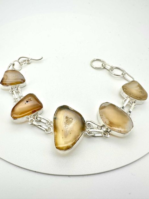 bransoletka, jedyna w swoim rodzaju kamień naturalny
Agat Próba 925