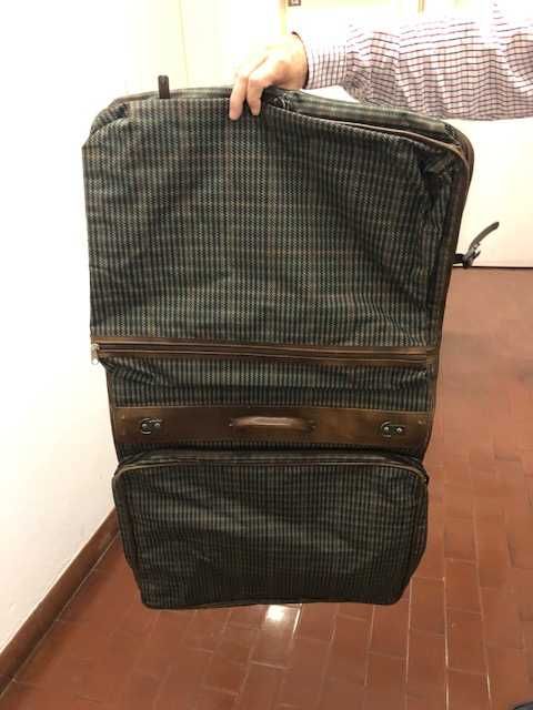 Saco de viagem para fatos em pele genuína e vinil