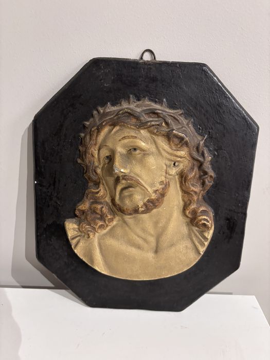 Płaskorzeźba Jezus Chrystus  retro prl