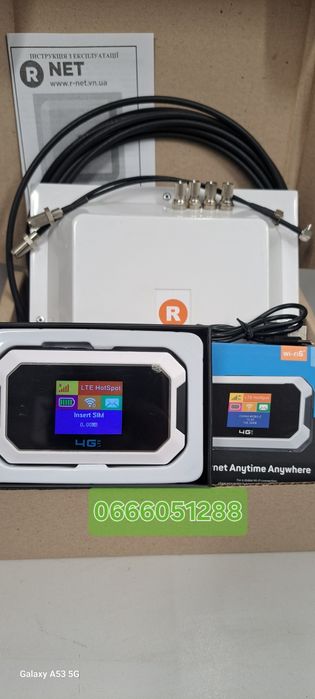 Комплект для мобільного 4G інтернету модем МТ80,антена Мімо 1700-2700