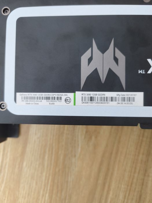Placa gráfica Geforce RTX 3060 12Gb