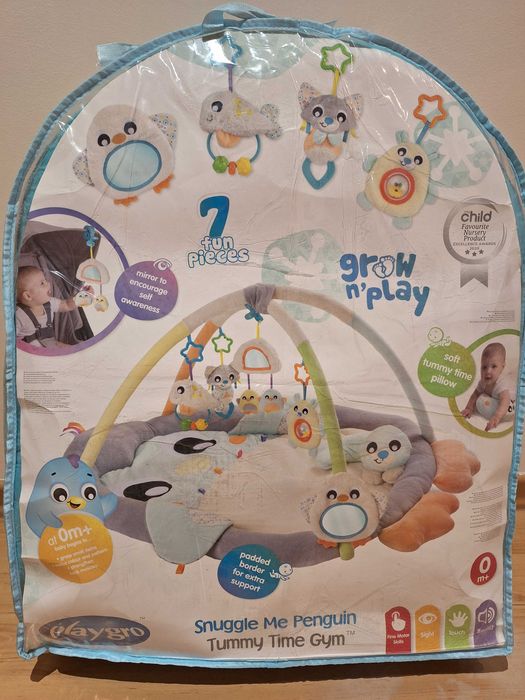 Tummy time gym playgro pingui.