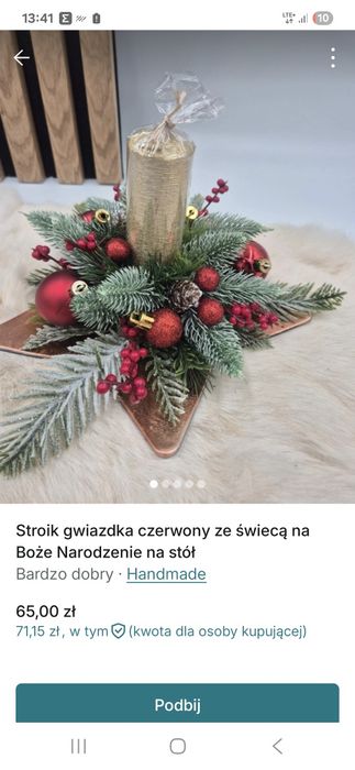 Stroik gwiazdka ze świecą