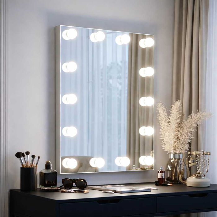 Lustro Hollywood Makijażowe wizażowe Lustro Podświetlane łazienkowe