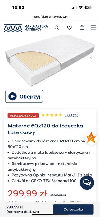 Materac lateksowy