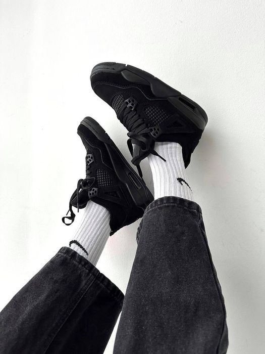 Nike Air Jordan 4 Retro Black Cat кросівки найк аір джордан 4 джордани