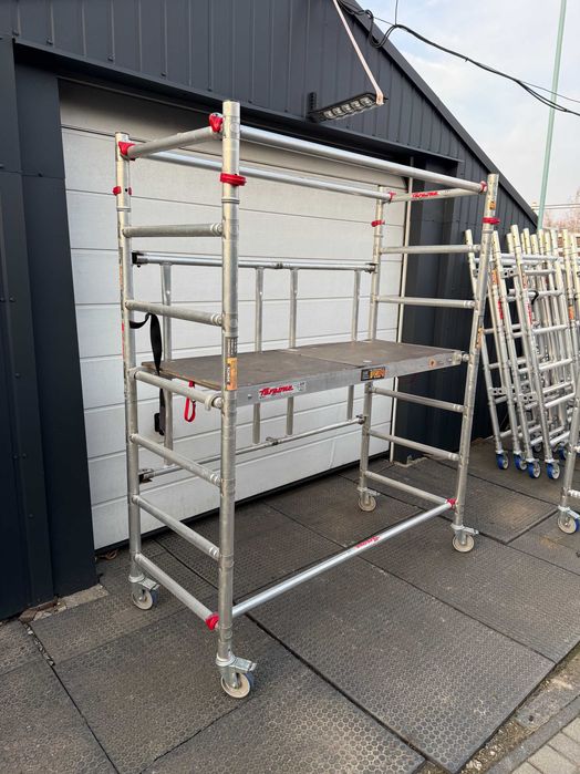 Rusztowanie Aluminiowe Jezdne Wysokość Robocza 3,20m wymiary 0,75x1,6m