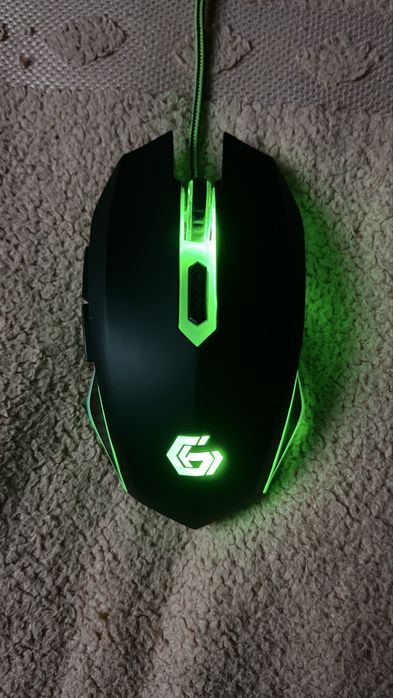 Оптична ігрова миша Gembird MUSG-001-G USB black/green