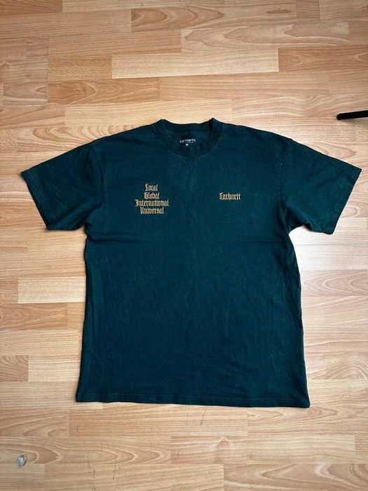 Carhartt Letterman T-Shirt Dark Cedar haft logo