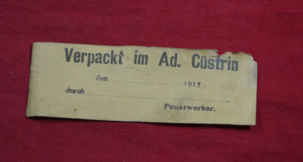 Stary Blankiet 1917 Verpackt im Ad. Cüstrin Küstrin Kostrzyn nad Odrą