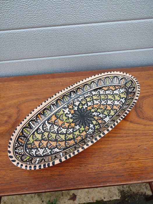 Ceramiczny półmisek - sygnowany - ręcznie malowany - D