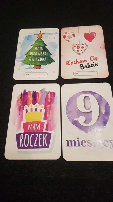 Karty do zdjęć, pierwszy rok życia dziecka, kolorowe, Mellandi