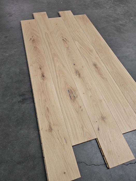 Deska dębowa fazowana bielona, olej uv 11x100x1000