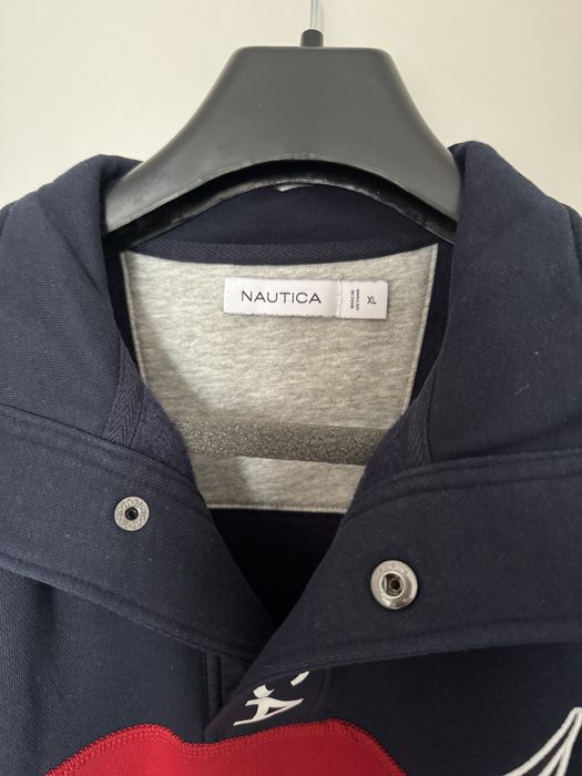 Bluza Nautica granat/czerwona XL ciepła bdb stan