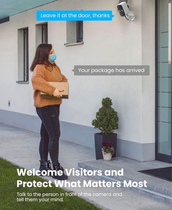 Câmera de vigilância WiFI Exterior IP66 c/ Painel solar e bateria