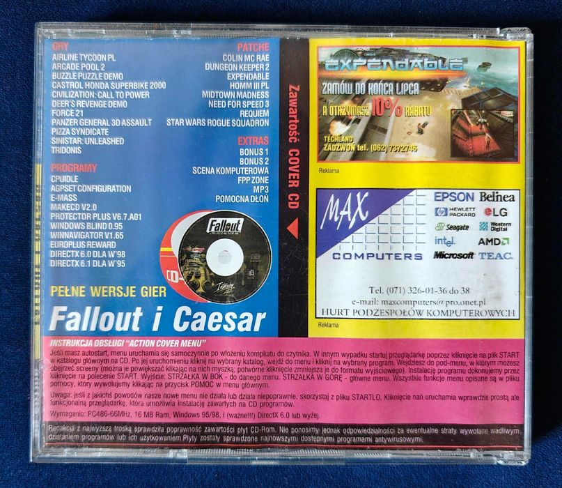 Fallout + Caesar PC CD Action 1999