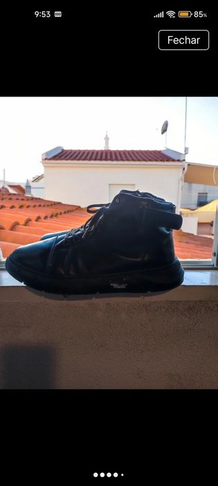 Botins  Estilo Militar como novas  Sola Pneu