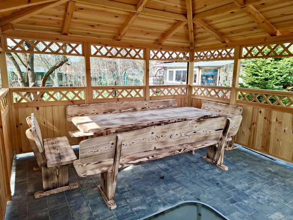 WYPRZEDAŻ! Góralskie Meble Ogrodowe z litego drewna, meble do ogrodu