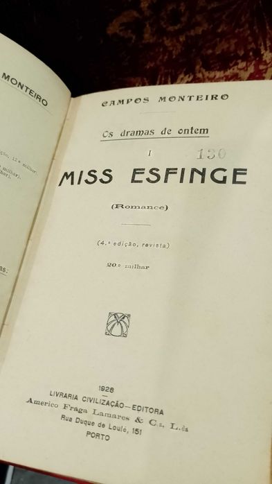 Miss Esfinge 1928 Campos Monteiro