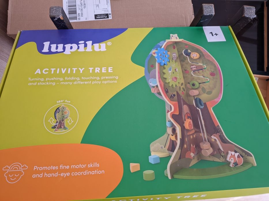 lupilu Activity Tree drewniana zabawka drzewo motoryczne 1+