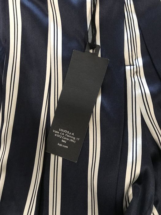 Szorty spodenki krótkie Liu Jo nowe jedwab S paski granat