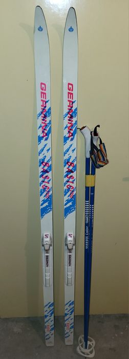 Narty biegowe 170cm z kijami 130cm, juniorskie, dziecięce.