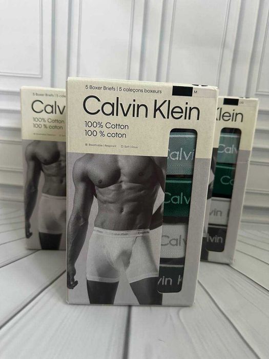 Набір чоловічі боксери Calvin Klein чорні упаковка 5 штук