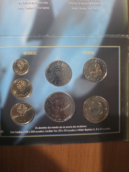 Coleção de 9 moedas "Brilliant Uncirculated" da Expo '98 de Lisboa