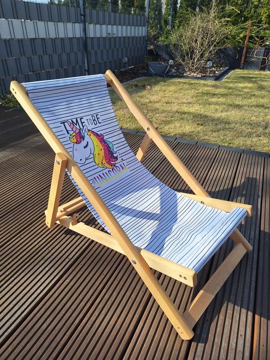 Leżak drewniany dziecięcy