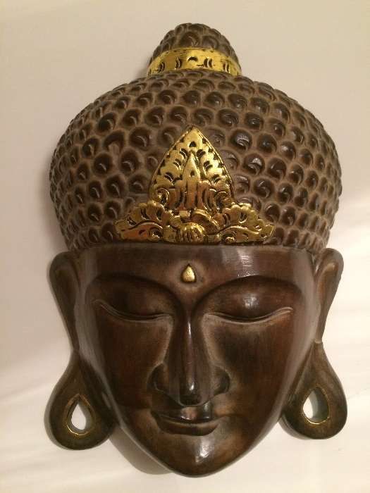 Будда большая маска резное дерево