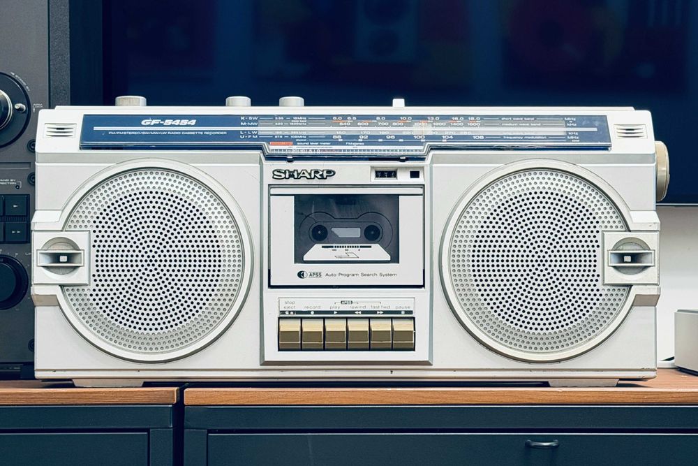 ‼️ Sharp GF-5454 бумбокс ~1980 Japan 4 динамика APSS ℹ️ обслужен