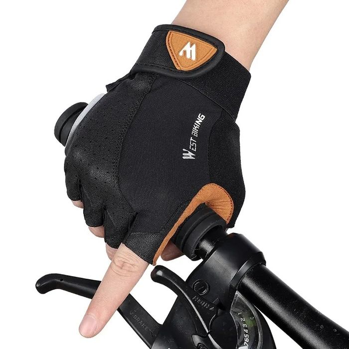 Перчатки WEST BIKING велосипедные, тренажерные, замш