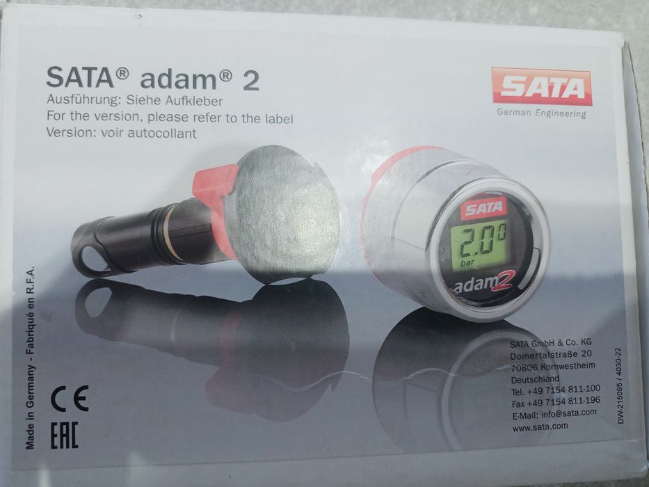 Manometr lakierniczy Nowy  Adam 2 +  adapter sata 5000,5500