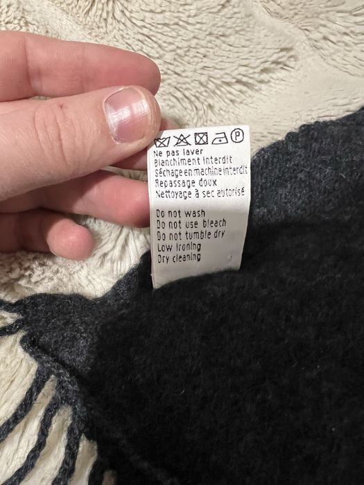 LACOSTE 95% шерсть 5% кашемір 161х25.5см чоловічий шарф шерстяний уніс