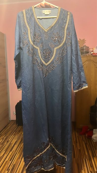 Abaya jeansowa piekna