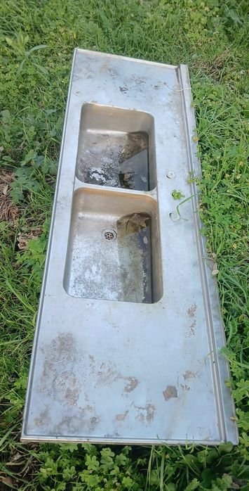 Bancada inox  duas pias