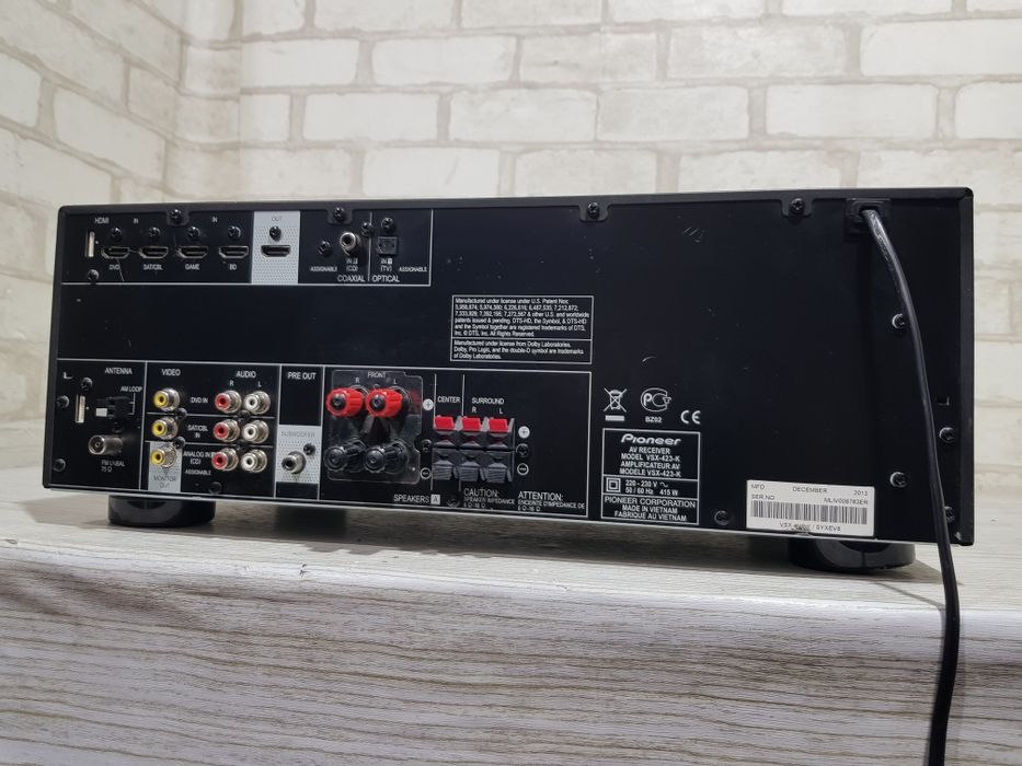 5.1 AV ресивер PIONEER VSX-423,*5x130 Вт, HDMI, USB, 3D, 4K б/у з Німе