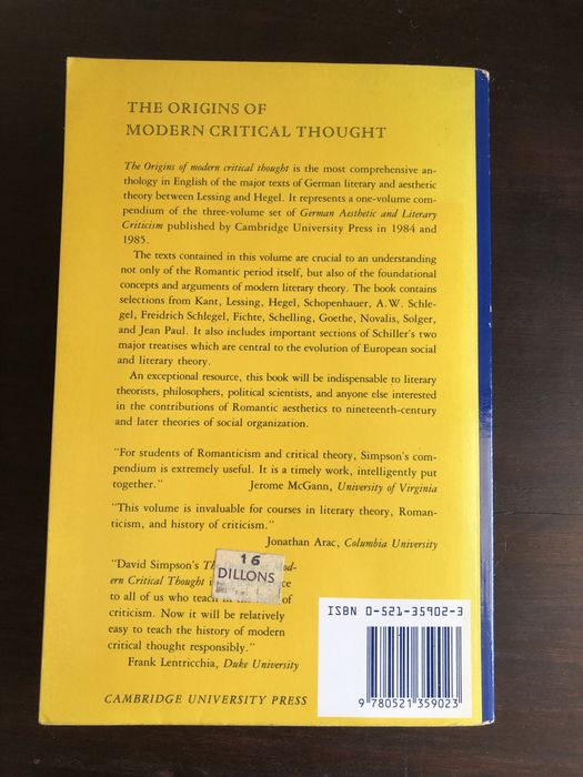 German Idealism German Aesthetic Tradition German Critical Thought
