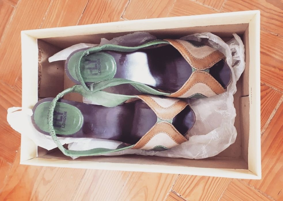 Sandálias Socas Fly London Pele/Camurça