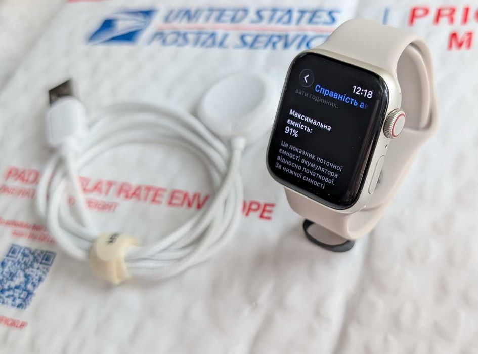Актуальні справні iOS 26.6 акб 91 % Apple Watch SE 2 nd gen 40 mm Starlight