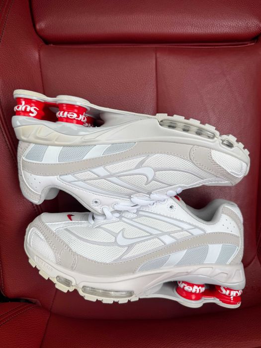 (БЕЗ ПЕРЕДОПЛАТИ)Nike x Supreme Shox Ride 2 White найк супрім шок райд