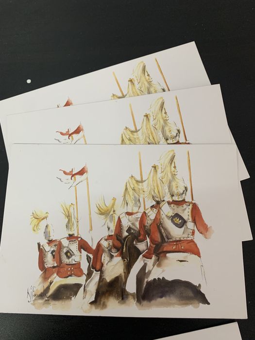 12 Postais de colecao militar ingleses do artista Kaye Parmenter