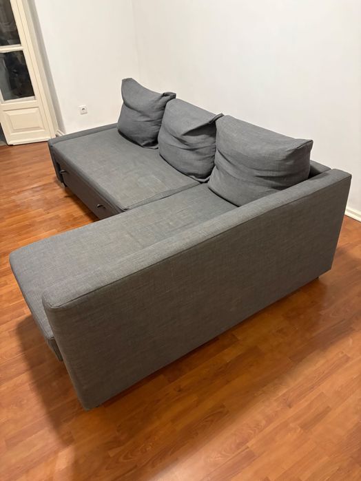 Sofá-cama de canto c/arrumação, Skiftebo