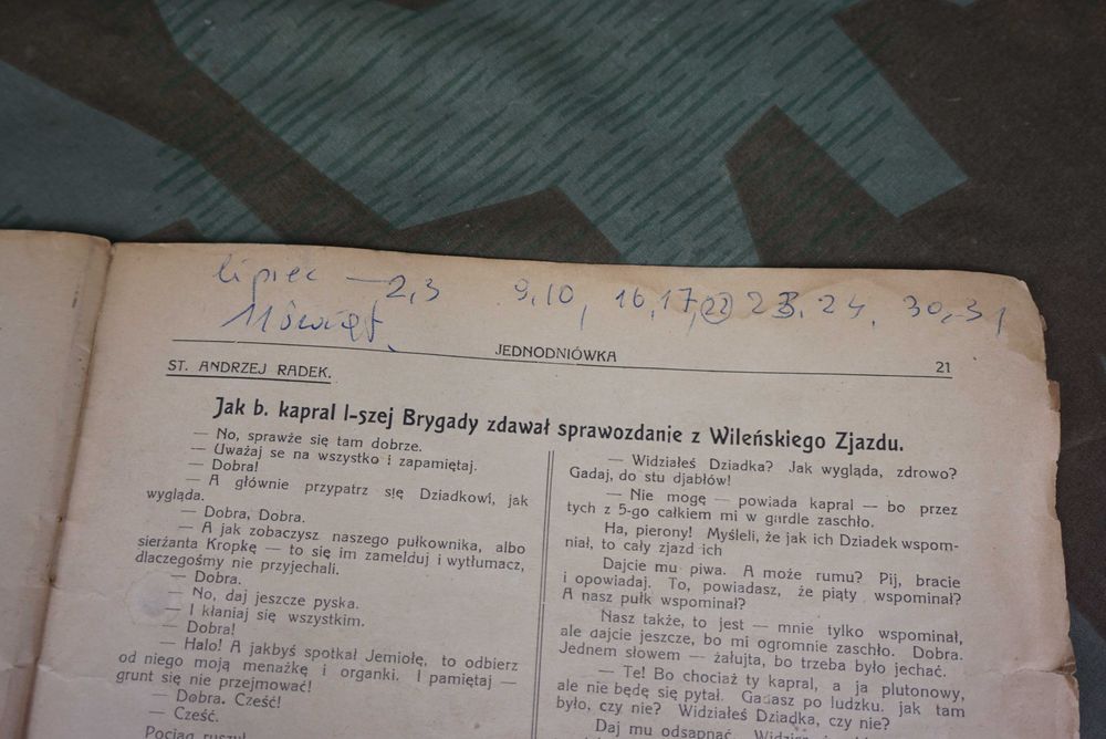 Jednodniówka POW 1928r Sosnowiec Dąbrowa Śląsk Piłsudski Legiony