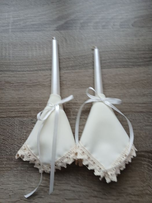 Свічки на хрестини з хустинками